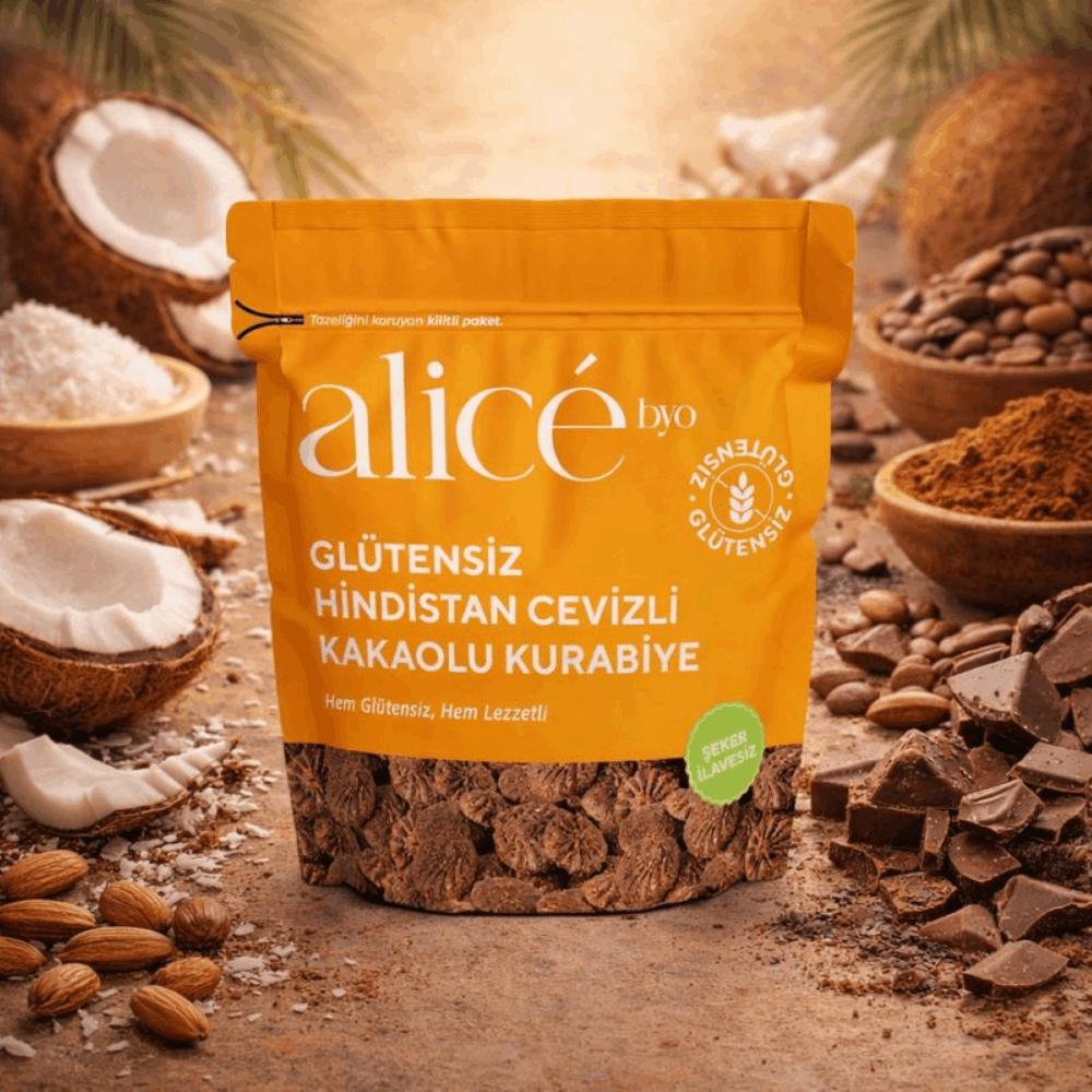 Glutensiz Hindistan Cevizli Kakaolu Kurabiye